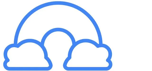 手描き 虹 イラスト 加工後