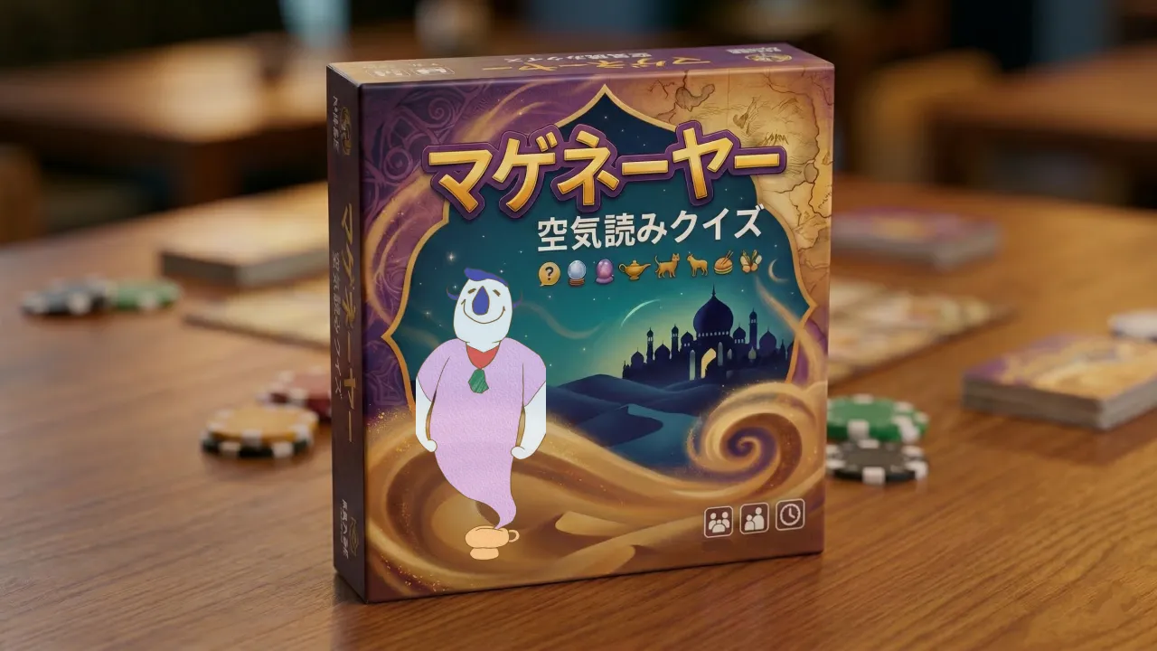 マゲネーヤー 空気読みクイズ Character Art: Hand-drawn by くいもんず/ BG by AI