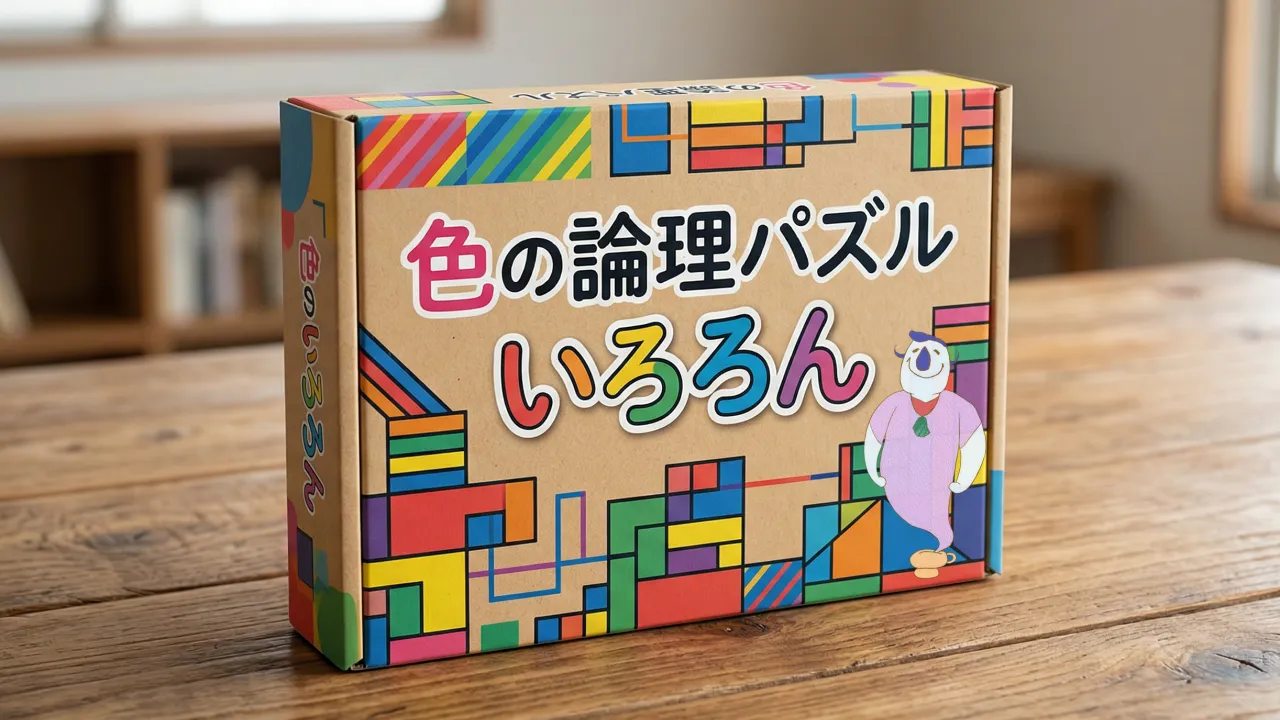 色の論理パズル いろろん Character Art: Hand-drawn by くいもんず/ BG by AI